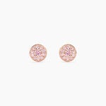 Boucles D'oreilles Puces Auxana Argent Rose Oxyde De Zirconium - Boucles d'oreilles fantaisie Femme | Histoire d&rsquo;Or