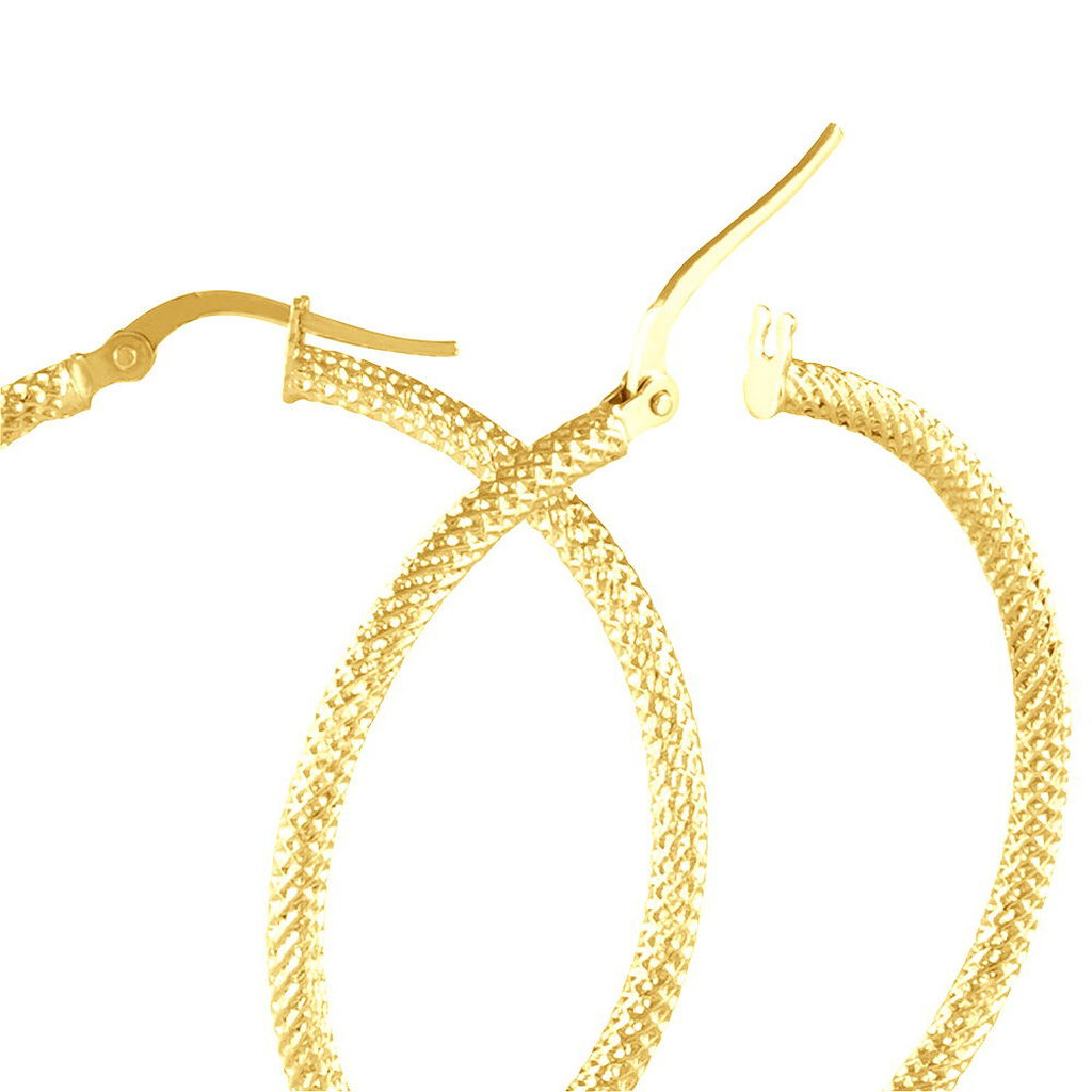 Créoles Ulrica Or Jaune - Boucles d'oreilles créoles Femme | Histoire d’Or