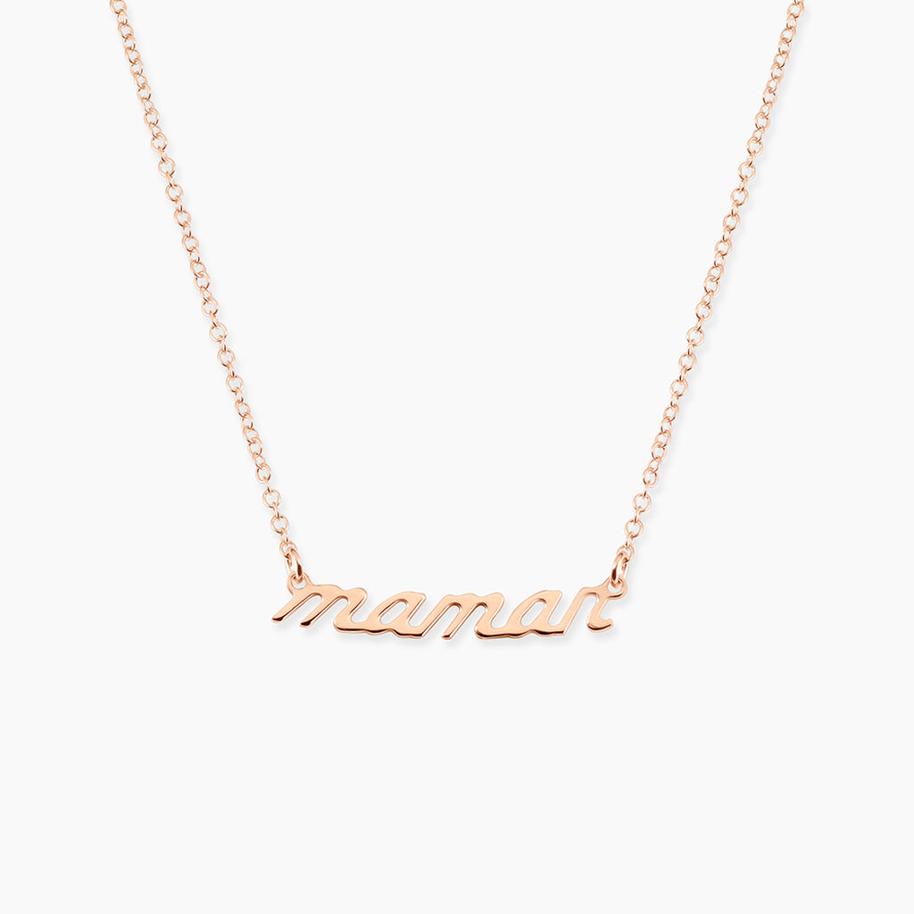Collier Mendi Argent Rose - Cadeaux de naissance Femme | Histoire d&rsquo;Or