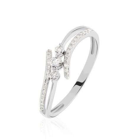 Bague Carey Or Blanc Diamant - Bagues avec pierre Femme | Histoire d&rsquo;Or