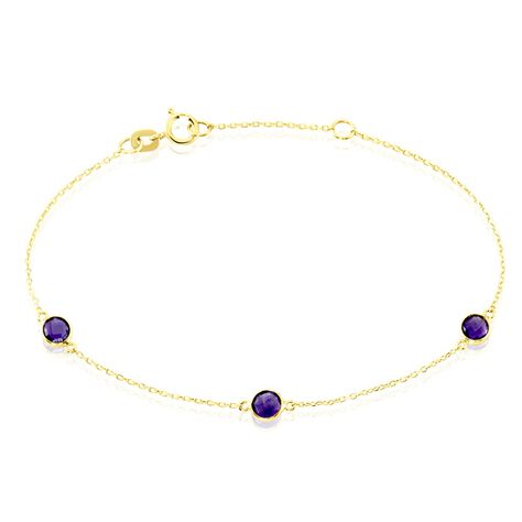 Bracelet Cressida Or Jaune Amethyste Violet - Bracelets Femme | Histoire d’Or
