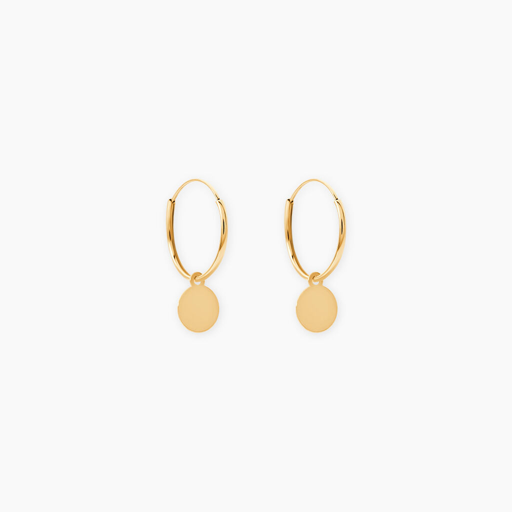 Cr&eacute;oles Belita Or Jaune - Boucles d'oreilles cr&eacute;oles Femme | Histoire d&rsquo;Or