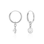 Cr&eacute;oles Argent Blanc Lehunnus Oxyde De Zirconium - Boucles d'oreilles cr&eacute;oles Femme | Histoire d&rsquo;Or