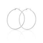 Cr&eacute;oles Carmela Acier Blanc - Boucles d'oreilles cr&eacute;oles Femme | Histoire d&rsquo;Or