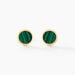 Boucles D'oreilles Puces Florica Or Jaune Malachite - Clous d'oreilles Femme | Histoire d’Or