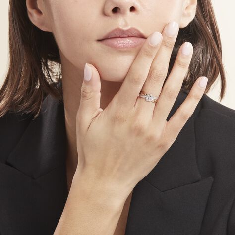 Bague Or Bicolore Aatu Diamants - Bagues avec pierre Femme | Histoire d’Or