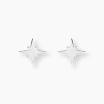 Boucles D'oreilles Puces Wiem Argent Blanc - Boucles d'oreilles fantaisie Femme | Histoire d&rsquo;Or