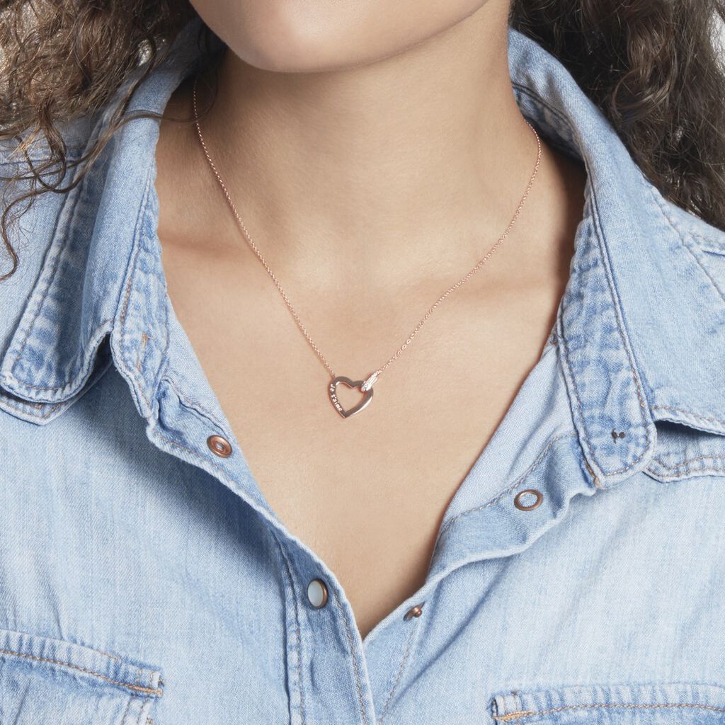 Collier Elanda Argent Rose Oxyde De Zirconium - Colliers fantaisie Femme | Histoire d’Or