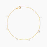 Chaine De Cheville Or Jaune Leucitica Oxydes De Zirconium - Cha&icirc;nes de cheville Femme | Histoire d&rsquo;Or