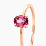 Bague Valentino Or Rose Rhodolite - Bagues solitaires Femme | Histoire d&rsquo;Or