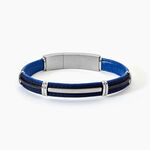 Bracelet Jourdan Otto Cuir Bleu - Bracelets Homme | Histoire d&rsquo;Or