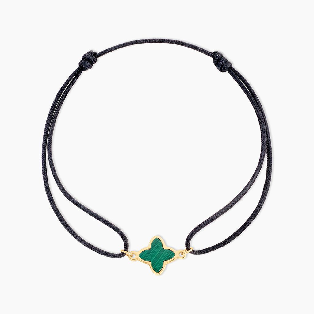 Bracelet Lucky Gems Or Jaune Malachite - Bracelets cordon Femme | Histoire d&rsquo;Or