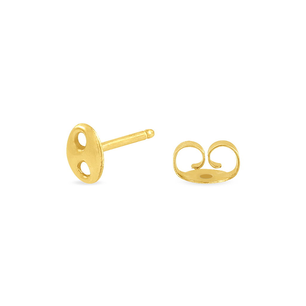 Boucles D'oreilles Puces Cara Grain De Cafe Or Jaune - Clous d'oreilles Femme | Histoire d&rsquo;Or