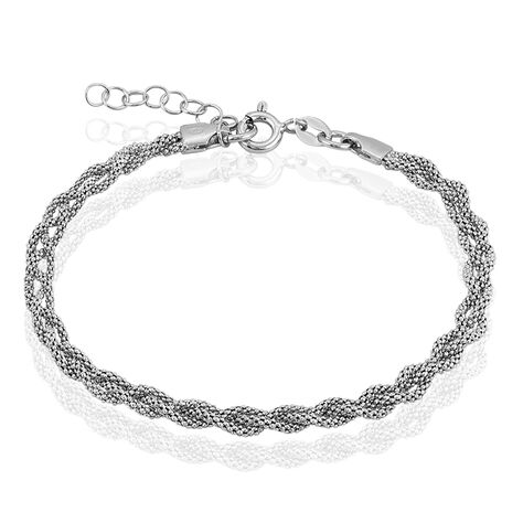 Bracelet Marie-angeline Maille Coreene Argent Blanc - Bracelets chaîne Femme | Histoire d’Or