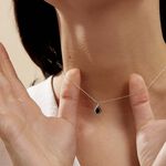 Collier Angelika Or Blanc Saphir Et Diamant - Colliers Femme | Histoire d&rsquo;Or