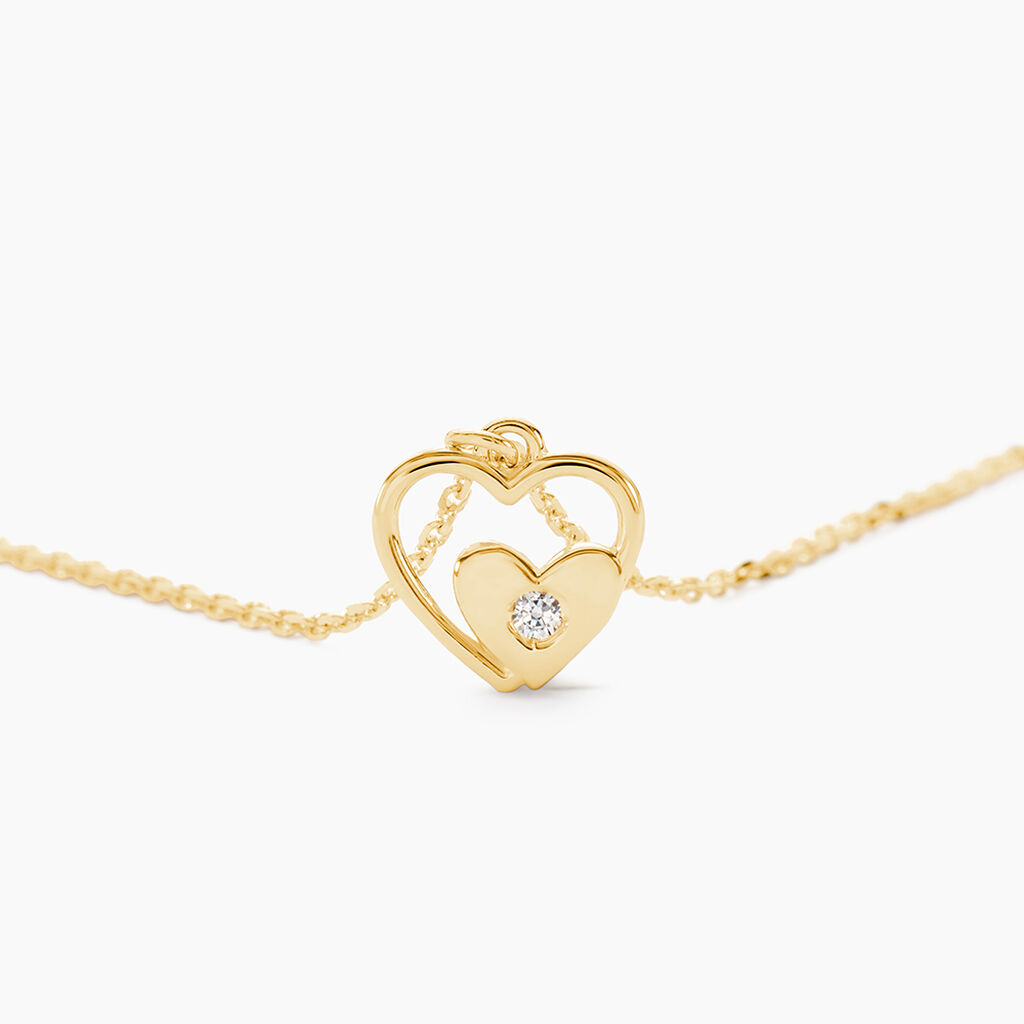 Collier Terentille Coeur Or Jaune Oxyde De Zirconium - Colliers Enfant | Histoire d&rsquo;Or