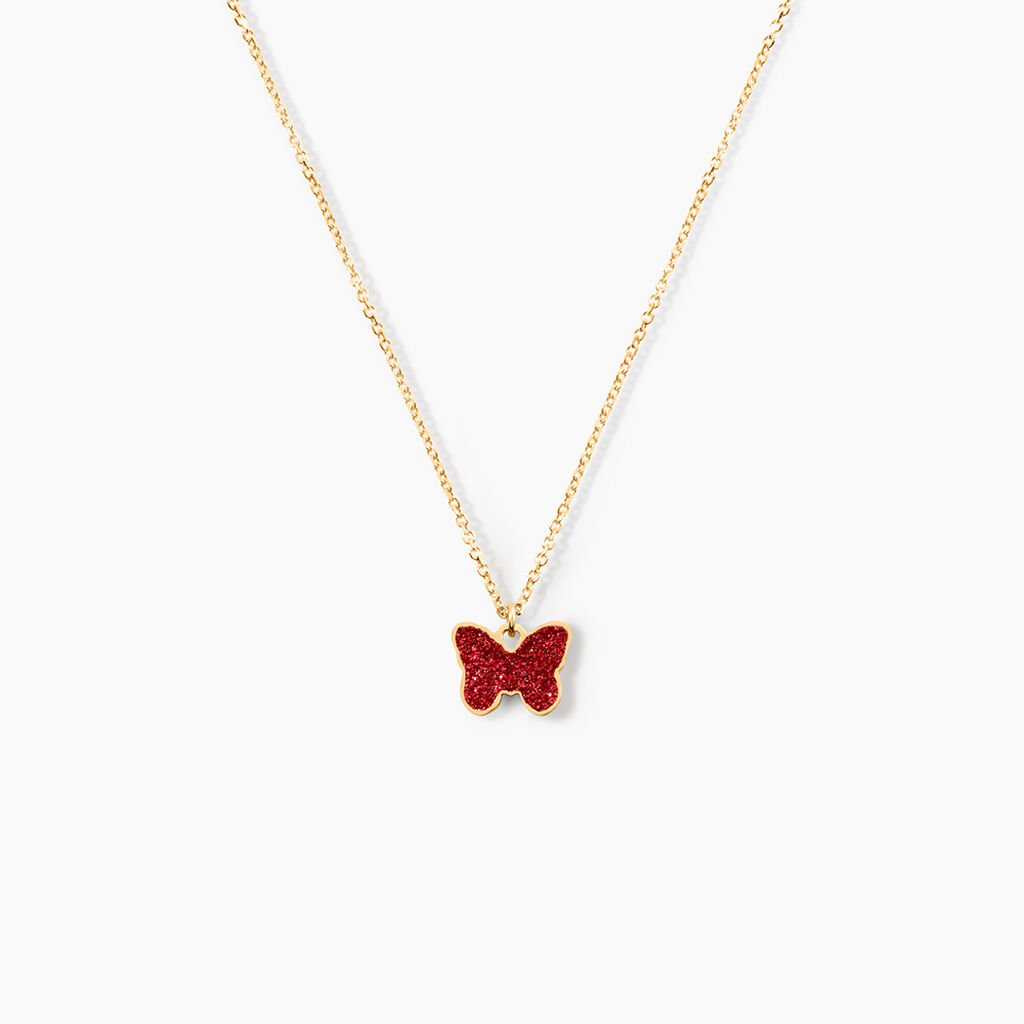 Collier Solena Papillon Or Jaune - Colliers Enfant | Histoire d&rsquo;Or