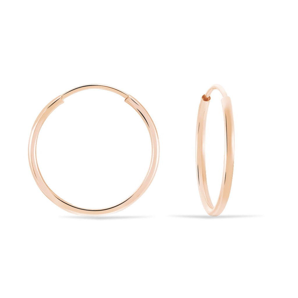 Créoles Dominae Or Rose - Boucles d'oreilles créoles Femme | Histoire d’Or
