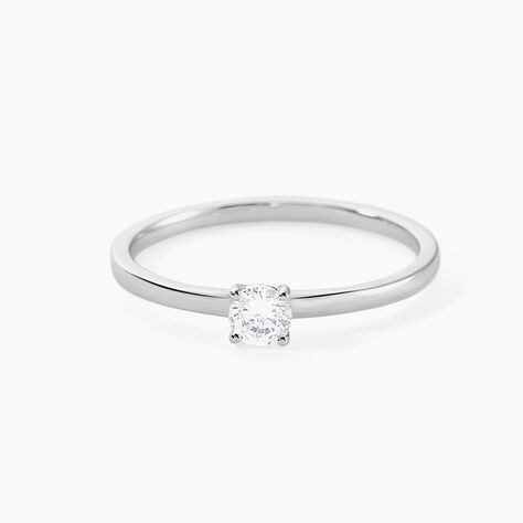 Bague Solitaire Stella Argent Blanc Oxyde De Zirconium - Bagues solitaires Femme | Histoire d&rsquo;Or