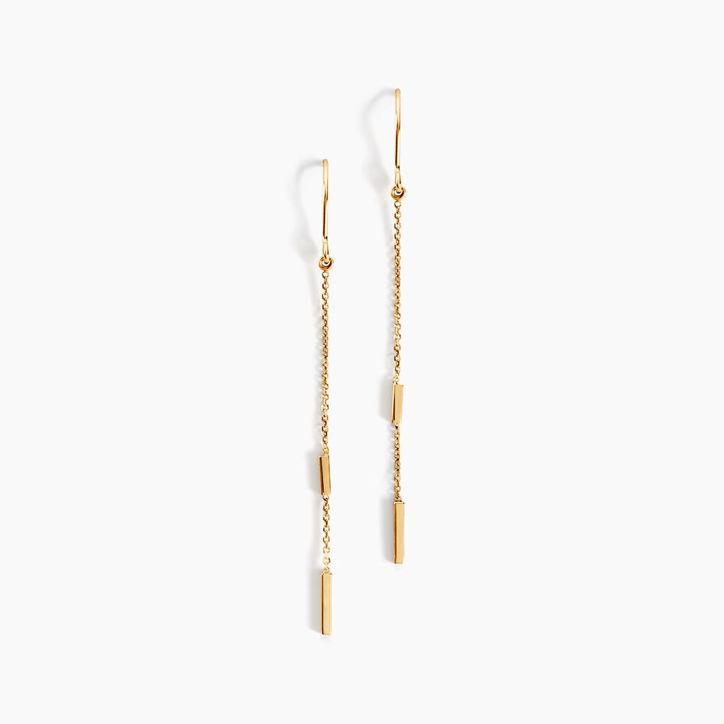 Boucles D&rsquo;oreilles Pendantes Rain Or Jaune