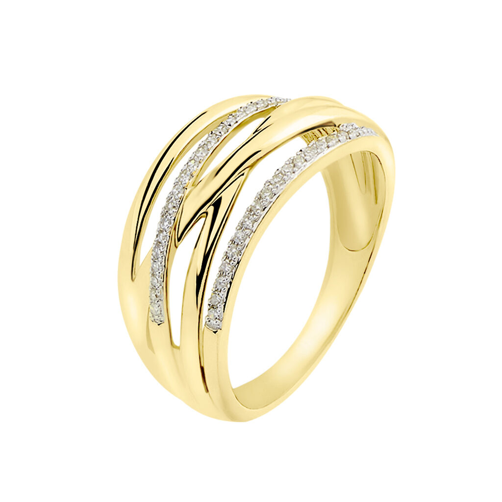 Bague Presilia Or Jaune Diamant - Bagues avec pierre Femme | Histoire d’Or