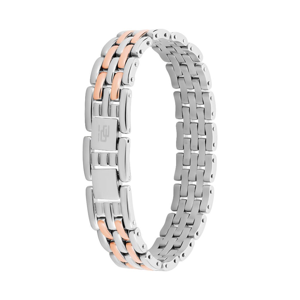 Bracelet Mareva Maille Grain De Riz Acier Bicolore - Bracelets Femme | Histoire d’Or