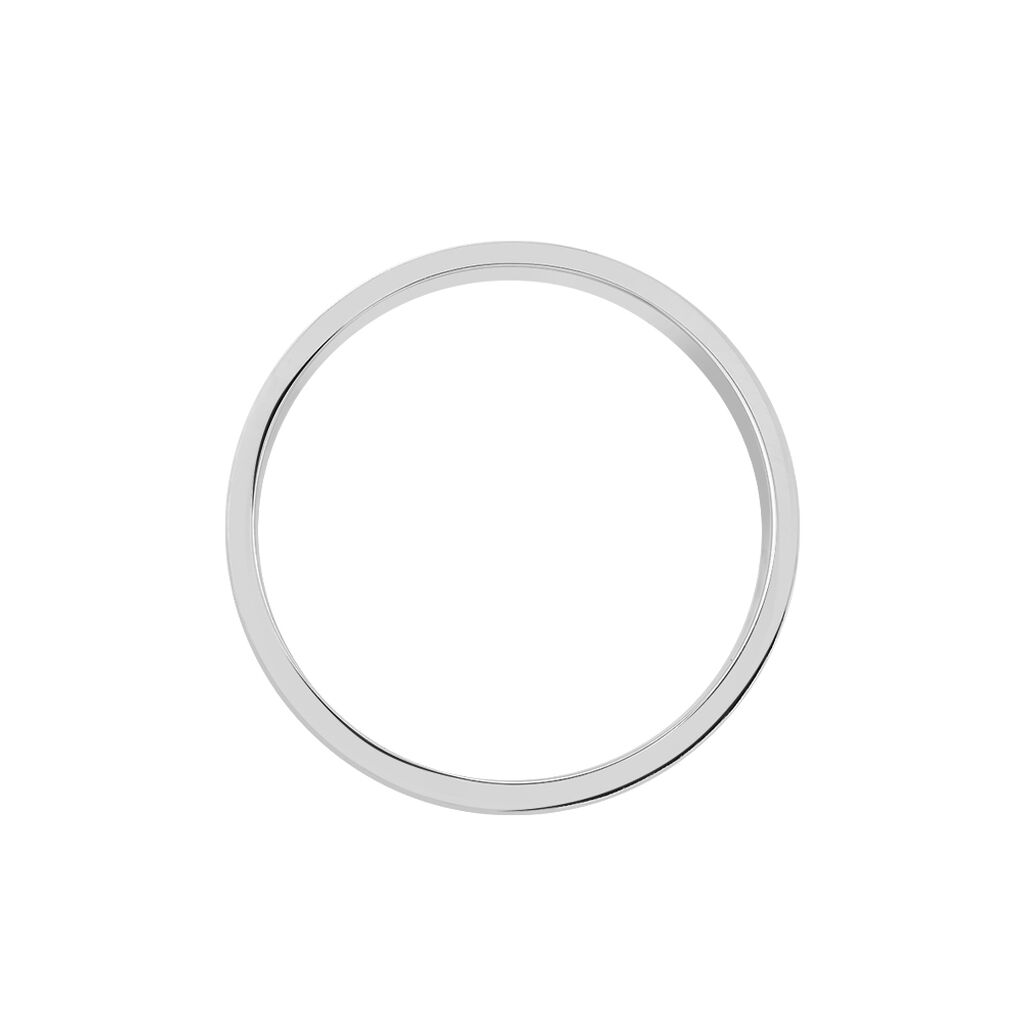 Alliance Hermence Ruban Plat Argent Blanc - Alliances Famille | Histoire d’Or