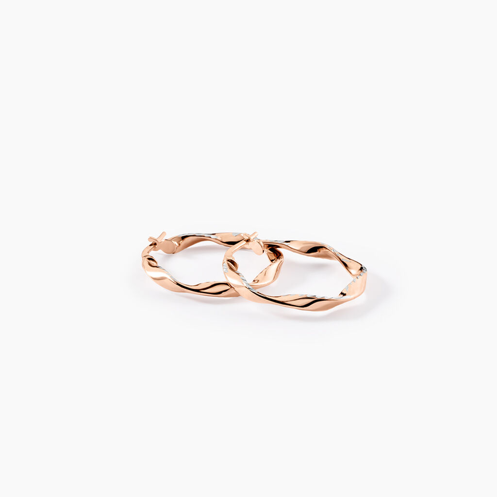 Cr&eacute;oles Argent Rose Alieno - Boucles d'oreilles cr&eacute;oles Femme | Histoire d&rsquo;Or