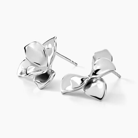 Boucles D'oreilles Puces Narcisse Dream Argent Blanc - Boucles d'oreilles fantaisie Femme | Histoire d&rsquo;Or