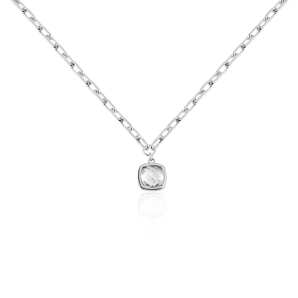 Collier Basch Argent Blanc Oxyde De Zirconium - Colliers Femme | Histoire d’Or