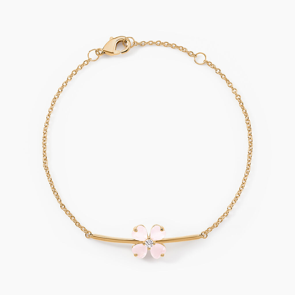 Bracelet Sendai Plaqu&eacute; Or Jaune Oxyde De Zirconium - Bracelets Femme | Histoire d&rsquo;Or