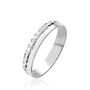 Alliance Fantaisie Diamantee Ruban Plat Or Blanc