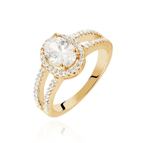 Bague Myriama Plaqué Or Jaune Oxyde De Zirconium - Bagues solitaires Femme | Histoire d’Or