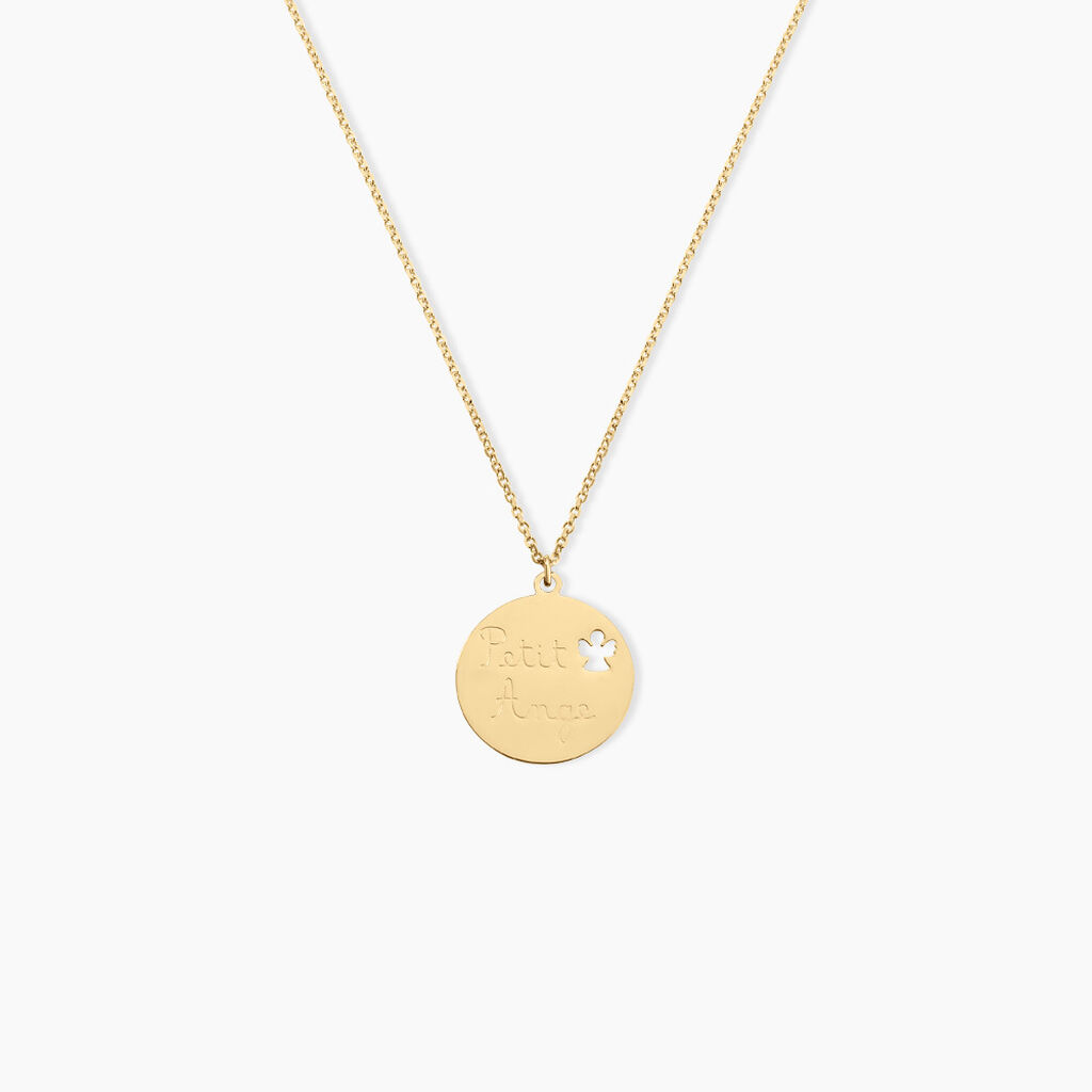Collier Benedicte Message Or Jaune - Colliers Bapt&ecirc;me Enfant | Histoire d&rsquo;Or