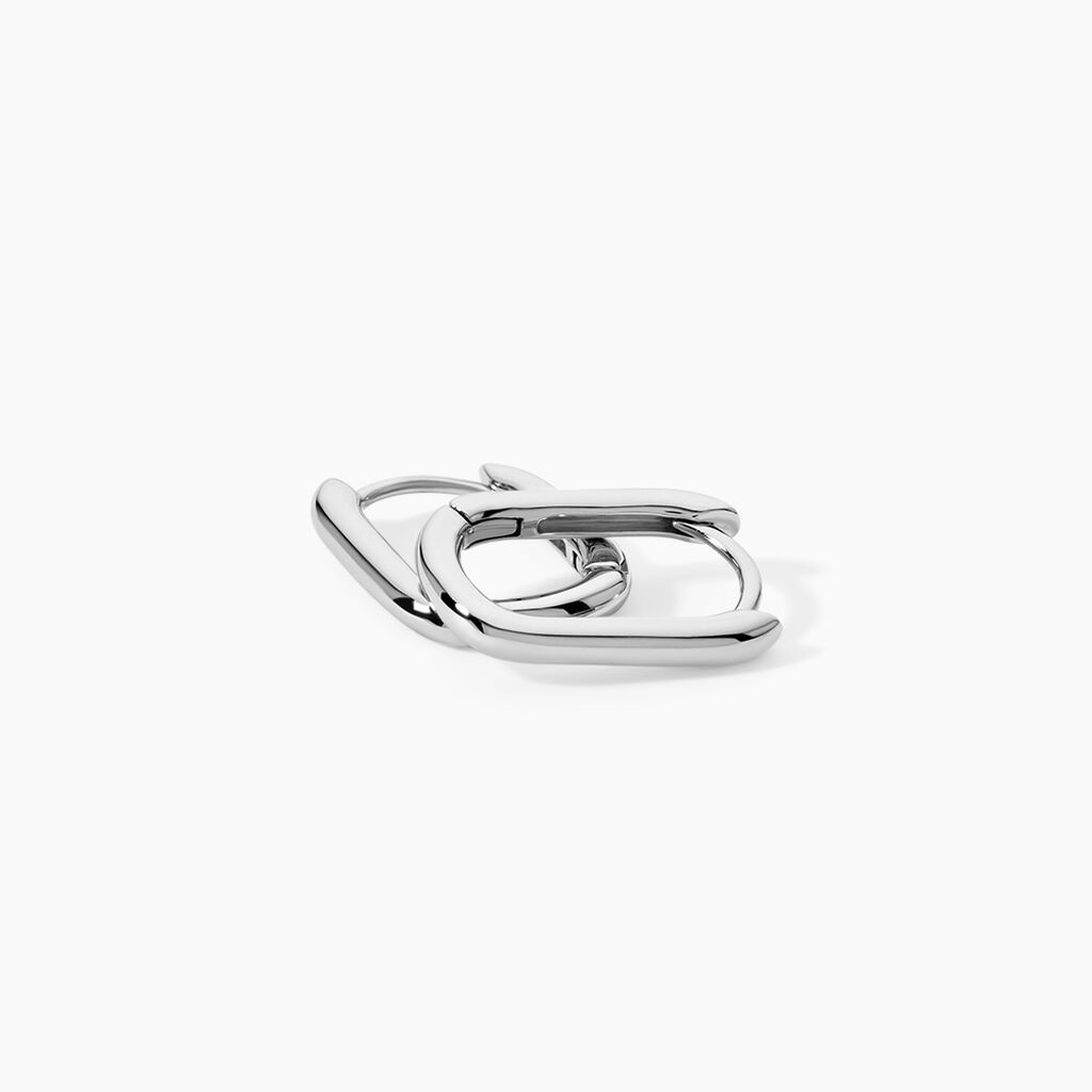 Cr&eacute;oles Carlyn Argent Blanc - Boucles d'oreilles cr&eacute;oles Femme | Histoire d&rsquo;Or