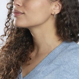 Créoles Abie Fil Lisse Argent Blanc - Boucles d'oreilles créoles Femme | Histoire d’Or
