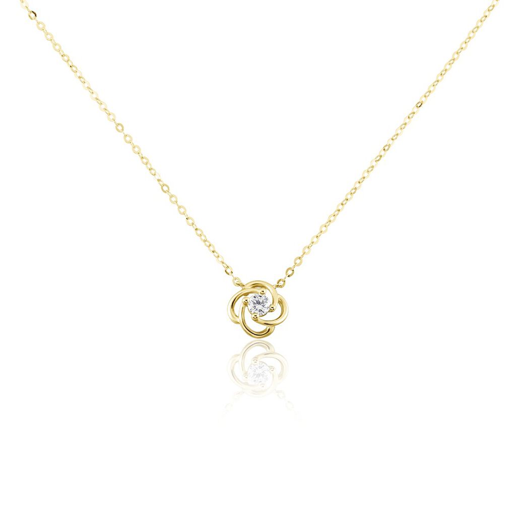 Collier Or Jaune Lazarus Oxyde De Zirconium - Colliers Femme | Histoire d&rsquo;Or