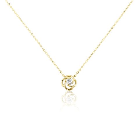 Collier Or Jaune Lazarus Oxyde De Zirconium - Colliers Femme | Histoire d&rsquo;Or