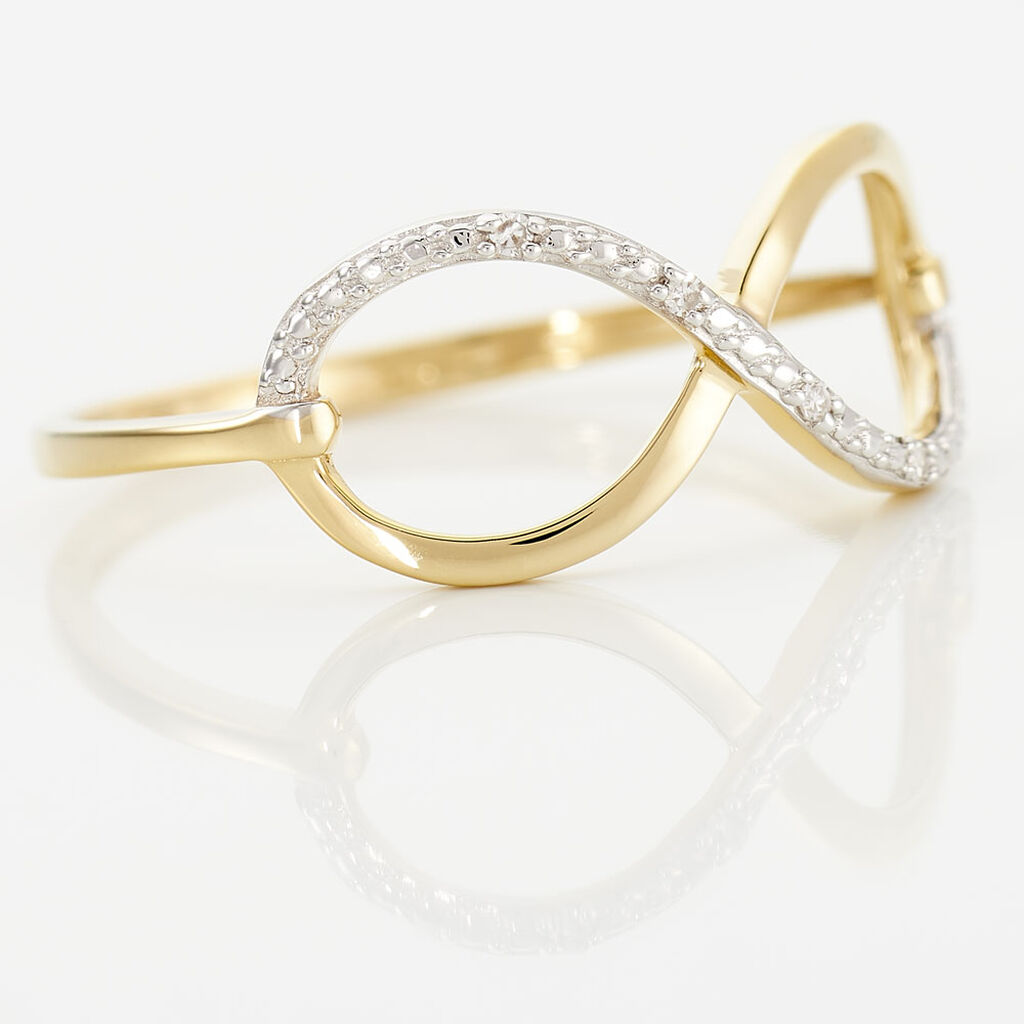 Bague Varina Or Jaune Diamant - Bagues avec pierre Femme | Histoire d’Or