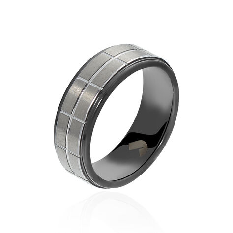 Bague Acier Noir - Bagues fantaisie Homme | Histoire d’Or