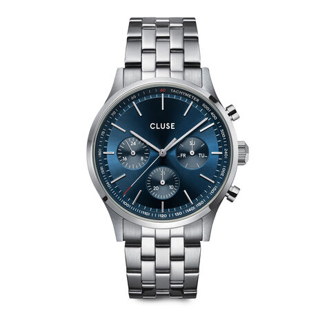 Montre Cluse Anth&eacute;or Multifonction Bleu - Montres Homme | Histoire d&rsquo;Or