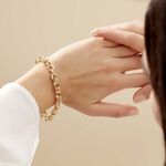 Bracelet Joice Maille Altern&eacute;e Et Godronne Or Jaune - Bracelets cha&icirc;ne Femme | Histoire d&rsquo;Or