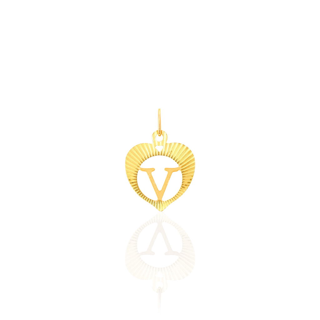 Pendentif Eudocie Coeur Lettre Or Jaune