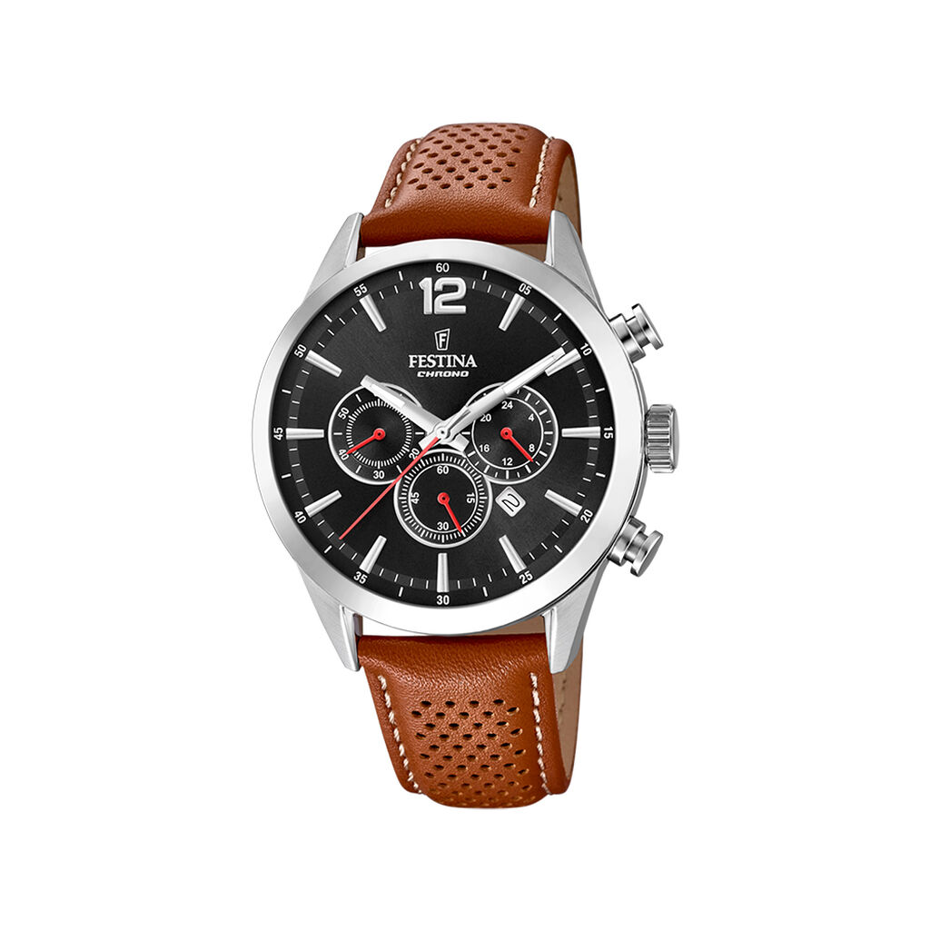 Montre Festina Timeless Chrono 44 Noir - Montres Homme | Histoire d&rsquo;Or