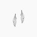 Boucles D'oreilles Puces Feath Argent Blanc Oxyde De Zirconium - Boucles d'oreilles fantaisie Femme | Histoire d’Or