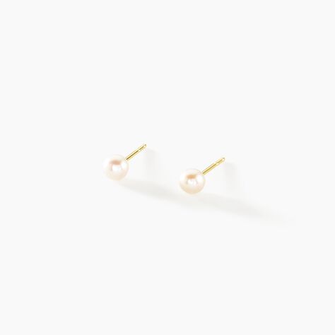 Boucles D'oreilles Suki Or Jaune Perle De Culture - Clous d'oreilles Femme | Histoire d’Or