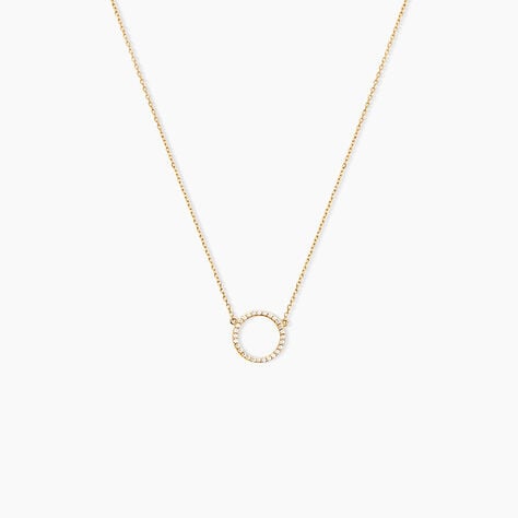 Collier Stip Or Jaune Oxyde De Zirconium - Colliers Femme | Histoire d’Or