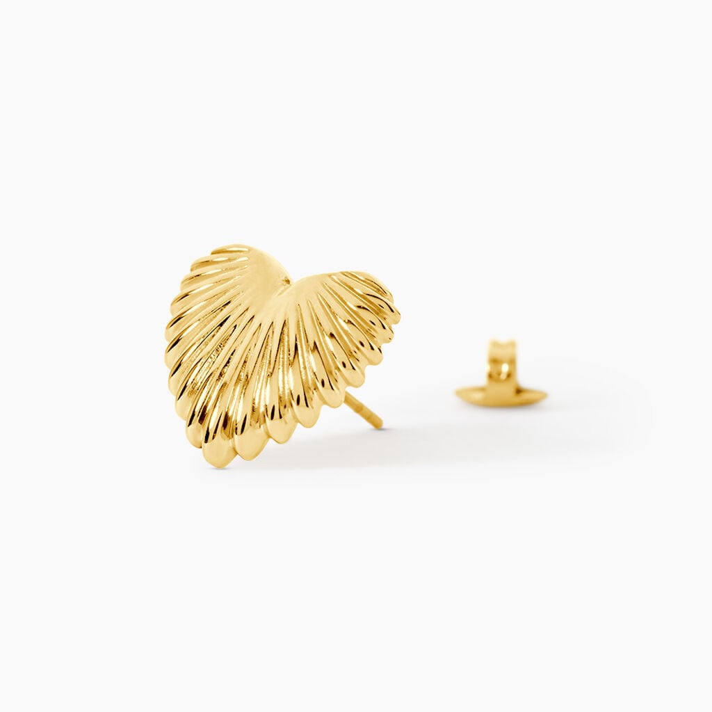 Boucles D'Oreilles Puces Arianne Acier Jaune - Boucles d'oreilles fantaisie Femme | Histoire d&rsquo;Or