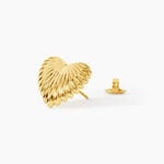 Boucles D'Oreilles Puces Arianne Acier Jaune - Boucles d'oreilles fantaisie Femme | Histoire d&rsquo;Or