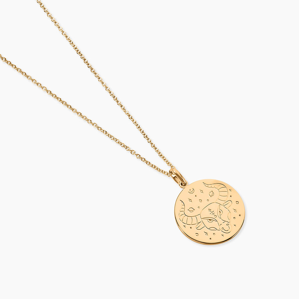 Collier Astro Plaqu&eacute; Or - Bijoux sans pierre Femme | Histoire d&rsquo;Or